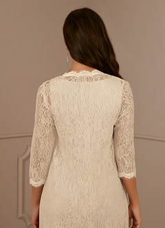 Azazie Cho Final Sale Sheath Lace Knee-Length Dress image7