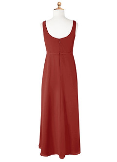 Azazie Renee Junior Terracotta A-Line Side Slit Chiffon Dress image6