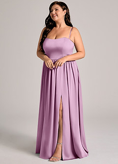 Azazie Calianna Bridesmaid Dresses Wisteria A-Line Off the Shoulder Stretch Satin Convertible Dress image10