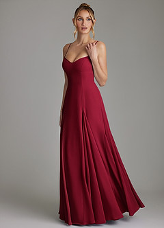 Azazie Imani Bridesmaid Dresses Burgundy A-Line Sweetheart Neckline Chiffon Dress image6