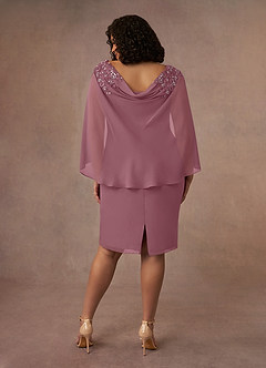 Azazie Carmela Mother of the Bride Dresses Vintage Mauve Sheath Lace Chiffon Dress image11