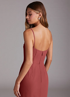 Azazie Saige Abiti da Damigella Abito Convertibile A-Line in Chiffon Spalle Scoperte Terracotta image9