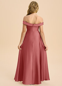 Azazie Sissy Junior Klänning av A-Line i Stretch Satin Off the shoulder image2