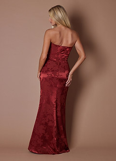 Vestido Rojo Caoba Largo Kelsey image4