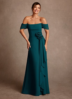 Azazie Amherst vestidos de madre de la novia Vestido de Pino de Gasa de Corte en A con Vestidos sin tirantes image1