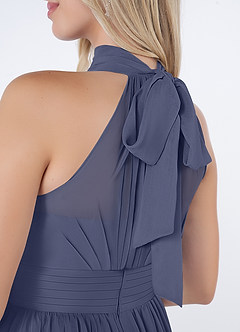 Azazie Iman Bridesmaid Dresses Stormy A-Line A-Line Ruched Chiffon Dress image11
