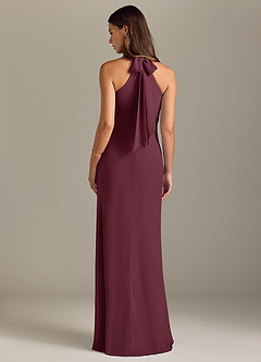 Azazie Doretta Bridesmaid Dresses Cabernet Mermaid Pleated Chiffon Dress image8