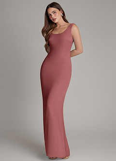 Azazie Hadley Bridesmaid Dresses Amethyst Mermaid Pleated Chiffon Dress image4