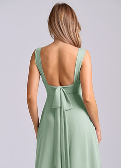 Azazie Beatrice Bridesmaid Dresses Agave A-Line Sweetheart Neckline Chiffon Dress image7