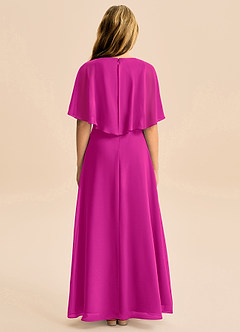 Azazie Maris Junior Abito A-Line in Chiffon Fucsia image2