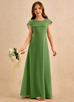 Azazie Kittie Girls Formal Flower Girl Klänningar Klä A-Line i Chiffong image1