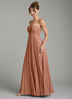 Azazie Tempest Bridesmaid Dresses Bronzer Empire Corset Chiffon Convertible Dress image11