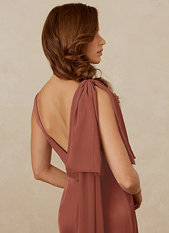 Christian Siriano Bridal for Azazie 1011 Bridesmaid Dresses Auburn Mermaid Bow Stretch Satin Dress image10