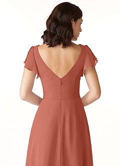 Azazie Omari Bridesmaid Dresses Clay A-Line Chiffon Dress image6