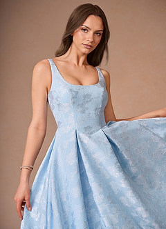Briac Powder Blue A-line Midi Dress image6