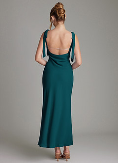 Azazie Luddie Bridesmaid Dresses Pine Mermaid Bow Chiffon Dress image5