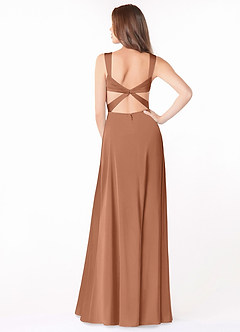 Azazie Alexia Final Sale English Rose A-Line Sweetheart Neckline Stretch Satin Dress image2