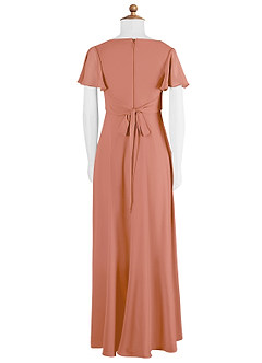 Azazie Induh Junior MAI TAI A-Line Ruched Chiffon Dress image7