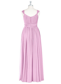 Azazie Melanie Final Sale Empire Pleated Mesh Floor-Length Dress image7