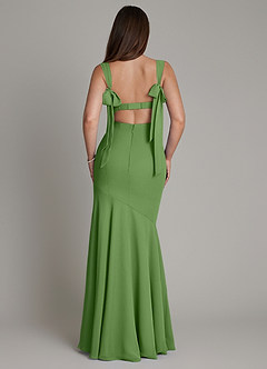Azazie Carlotta Brautjungfernkleider Meerjungfrau-Linie Herzausschnitt Chiffon Kleid Basilikum image3