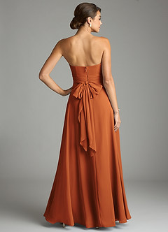 Azazie Tamira Suknie dla druhen Linia A Pofałdowany Szyfon Do ziemi Sukienka image4