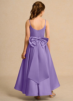 Azazie Sweets Junior Formal Jurken voor bloemenmeisjes A-Lijn Jurk van Mat Satijn Geplooid Tahiti image2