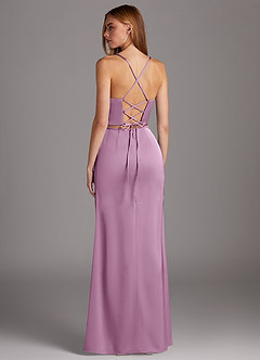Azazie Brookelle Bridesmaid Dresses Wisteria Sheath Sweetheart Corset Stretch Satin Dress image3