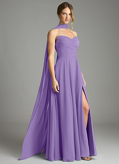 Azazie Ayla Abiti da Damigella Abito A-Line in Chiffon Scollo a Cuore Tahiti image1