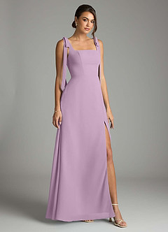 Azazie Debra Bridesmaid Dresses Wisteria A-Line with Pockets Chiffon Convertible Dress image1