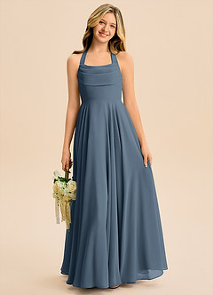Azazie Kady Junior Neptune A-Line Sweetheart Neckline Chiffon Dress image4