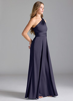 Azazie Dallas Bridesmaid Dresses Stormy A-Line One Shoulder Stretch Satin Dress image4
