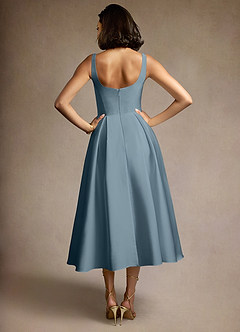 Olivia Powder Blue Pleated Midi Dress image5