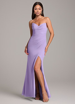 Azazie Yola Final Sale Lilac Mermaid Strapless Chiffon Convertible Dress image1