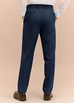 front James Dark Navy Structured Stretch Dress Pants