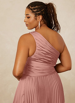 Christian Siriano Bridal for Azazie 1008 Bridesmaid Dresses Rosette A-Line One Shoulder Stretch Satin Dress image15