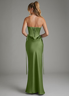 Azazie Natasha Bridesmaid Dresses Juniper Mermaid Corset Stretch Satin Dress image2