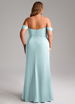 Azazie Saige Bridesmaid Dresses Mist A-Line Off the Shoulder Chiffon Convertible Dress image15