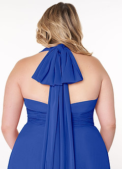 Azazie Fifi Jurken voor bruidsmeisjes Converteerbaar Jurk van Chiffon met A-Lijn Strapless Koningsblauw image14