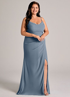 Azazie Deandra Bridesmaid Dresses Twilight Mermaid Pleated Chiffon Dress image10