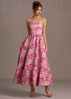 Vestido Floral Rosa Largo Ysolde image1