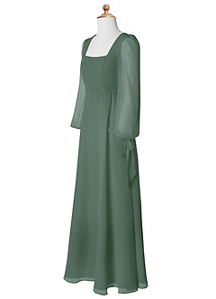 Azazie Leonia A-Linie mit Taschen Chiffon Kleider Eukalyptus image9