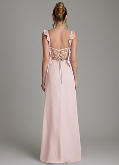 Azazie Jessamine Bridesmaid Dresses Blushing Pink Mermaid Corset Chiffon Dress image7