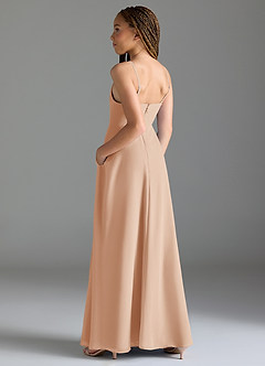 Azazie Moira Junior Agave A-Line with Pockets Chiffon Dress image2