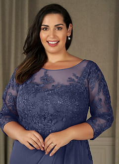 Azazie Calanthe Mother of the Bride Dresses Stormy A-Line Scoop Chiffon Dress image8