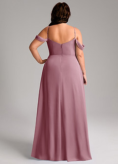 Azazie Marley Bridesmaid Dresses Vintage Mauve A-Line Off the Shoulder Chiffon Convertible Dress image12