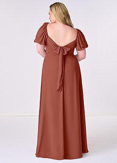 Barbie ♥ Azazie Bridesmaid Dresses Auburn A-Line Pleated Chiffon Dress image8