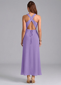 Azazie Evadne Brautjungfernkleider Etui Plissee Chiffon Kleid Tahiti image6