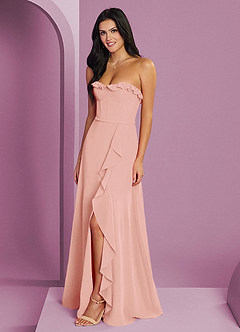 Barbie ♥ Azazie Bridesmaid Dresses Rosette A-Line Sweetheart Neckline Chiffon Dress image1
