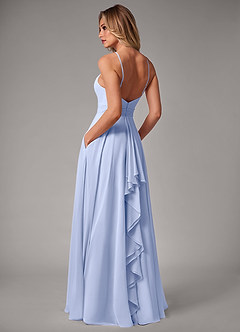 Azazie Amalia Bridesmaid Dresses Ice A-Line Pleated Chiffon Dress image2
