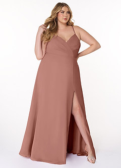 Azazie Everleigh Bridesmaid Dresses Cedar Rose A-Line Sweetheart Pleated Chiffon Dress image10